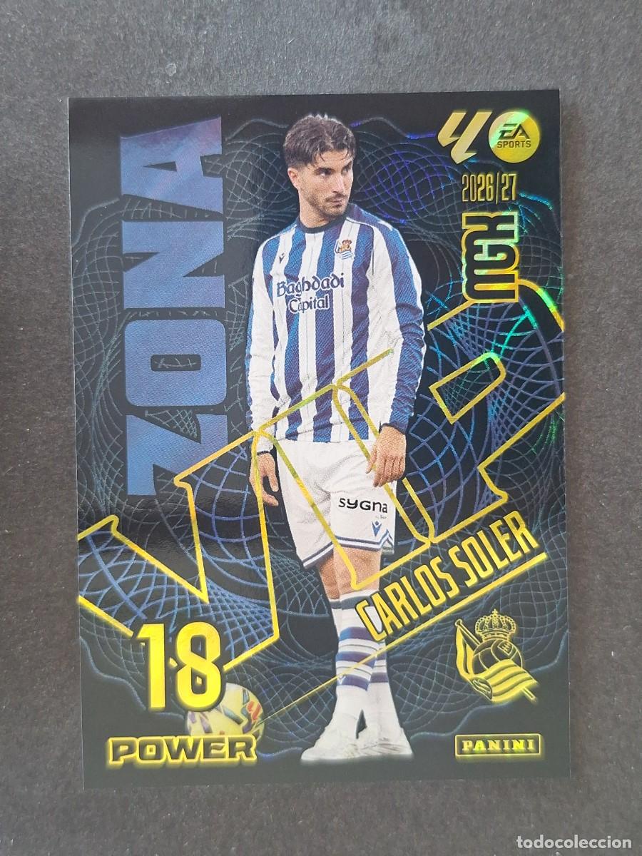 Cromos de f&uacute;tbol: L1 CARLOS SOLER REAL SOCIEDAD ZONA VIP POWER 390P PANINI MEGACRACKS 2026 2027 26 27