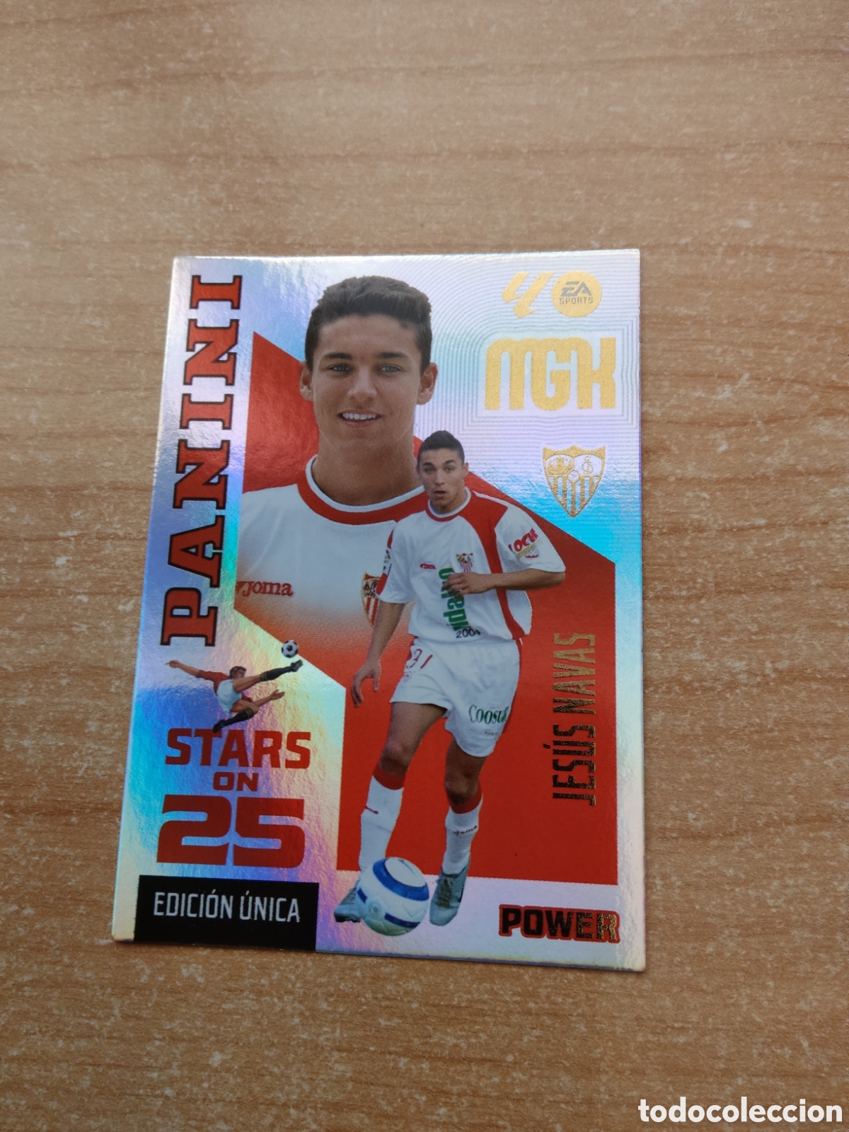 Cromos de f&uacute;tbol: 437 JESUS NAVAS STARS ON 25 POWER SEVILLA MEGACRACKS 2026 2027
