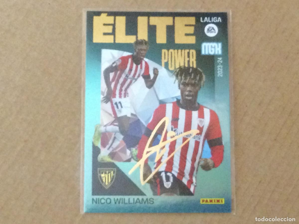 Cromos de f&uacute;tbol: Cromo panini megacrackcs 2023-24 Nico williams elite power