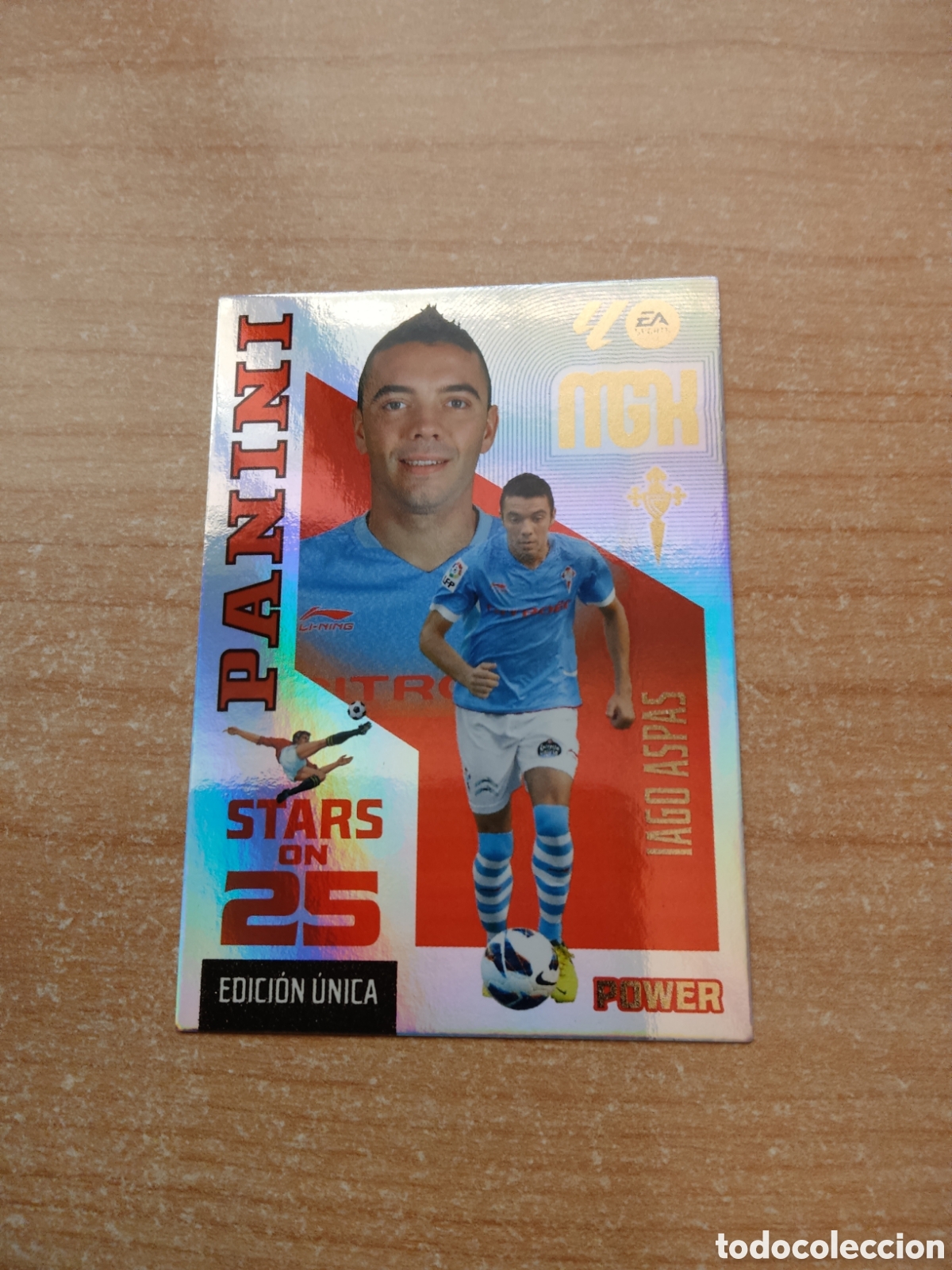 Cromos de f&uacute;tbol: 444 IAGO ASPAS STARS ON 25 POWER CELTA VIGO MEGACRACKS 2026 2027