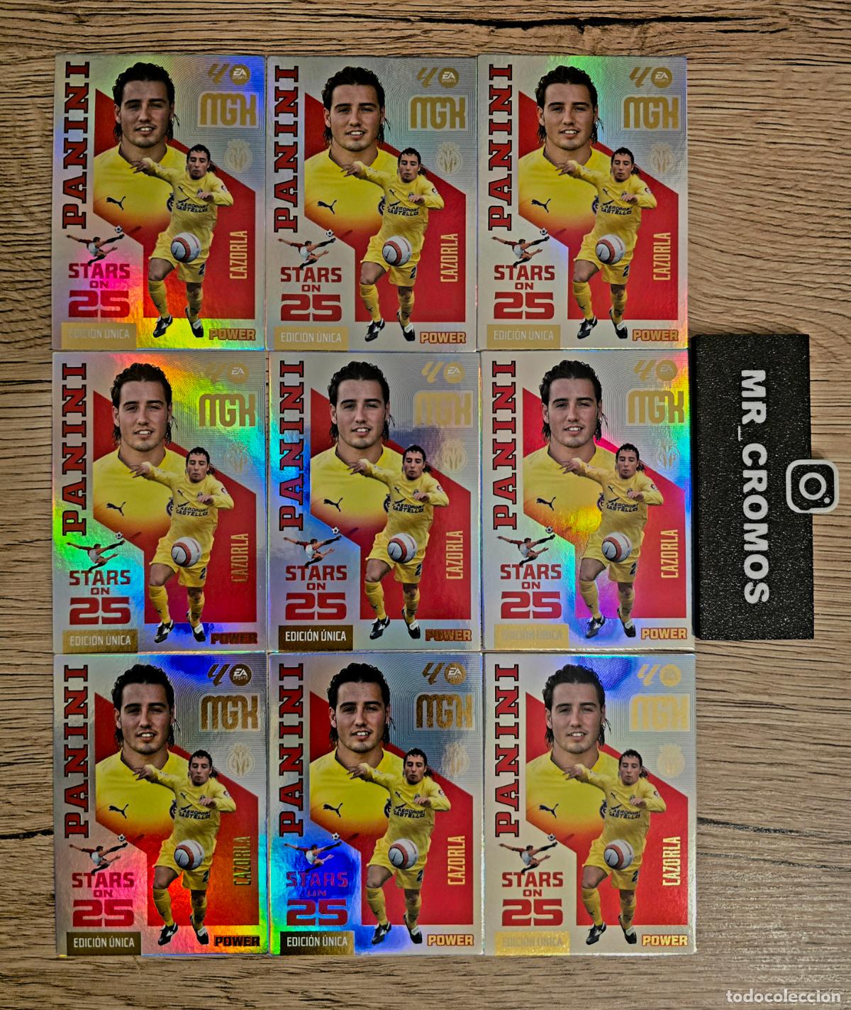 Fu&szlig;ball-Sticker: LOTE 9 CARDS MEGACRACKS 26/27 CARD STARS POWER ON 25