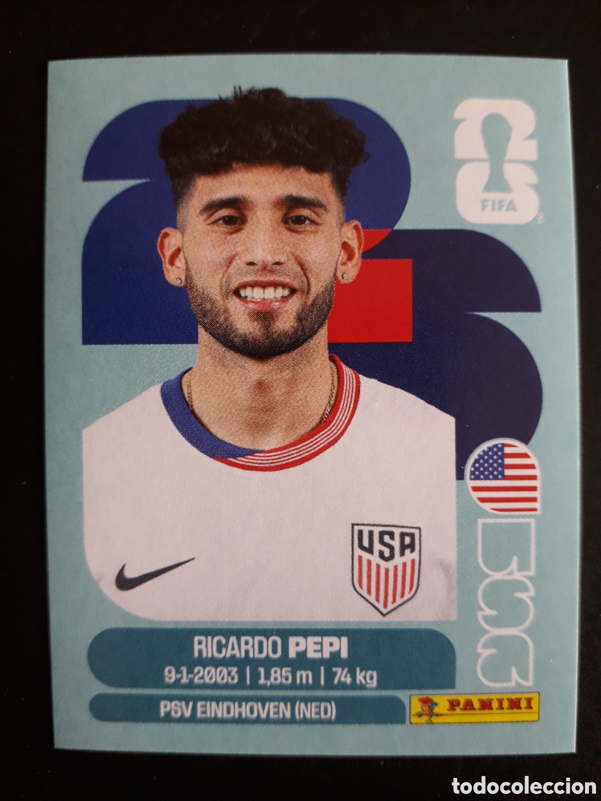 Fu&szlig;ball-Sticker: PEPI ESTADOS UNIDOS USA 18 MUNDIAL F&Uacute;TBOL 2026 FIFA WORLD CUP PANINI SIN PEGAR PEDIDO M&Iacute;NIMO 3&euro;
