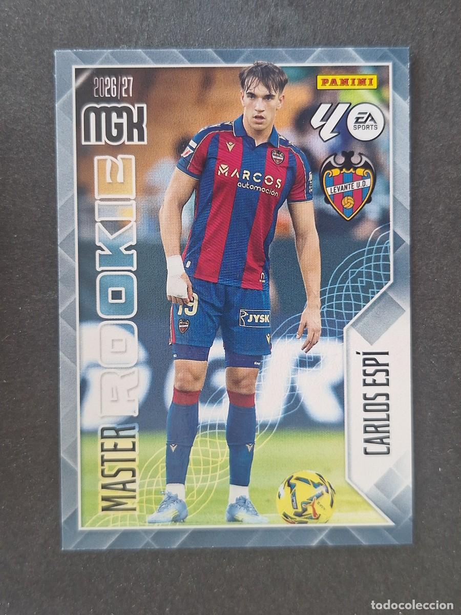 Fu&szlig;ball-Sticker: L1 CASLOS ESPI LEVANTE U. D. MASTER ROOKIE 408 PANINI MEGACRACKS 2026 2027 26 27