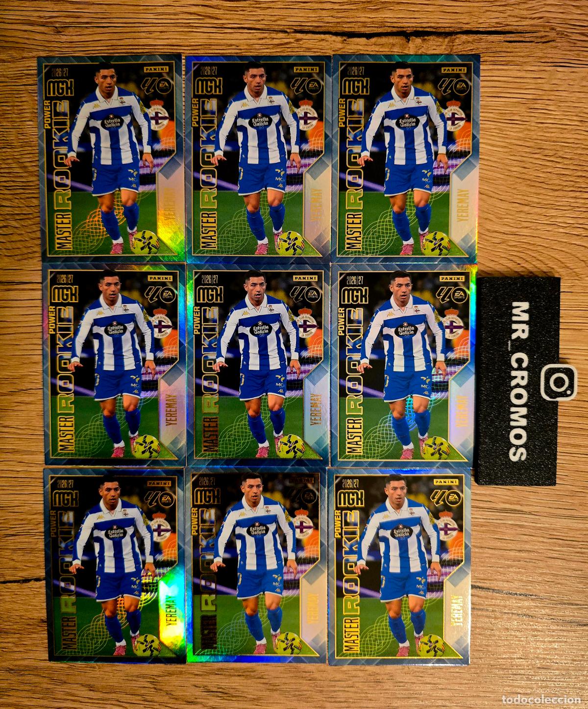 Fu&szlig;ball-Sticker: LOTE 9 CARDS MEGACRACKS 26/27 CARD STARS POWER ON 25