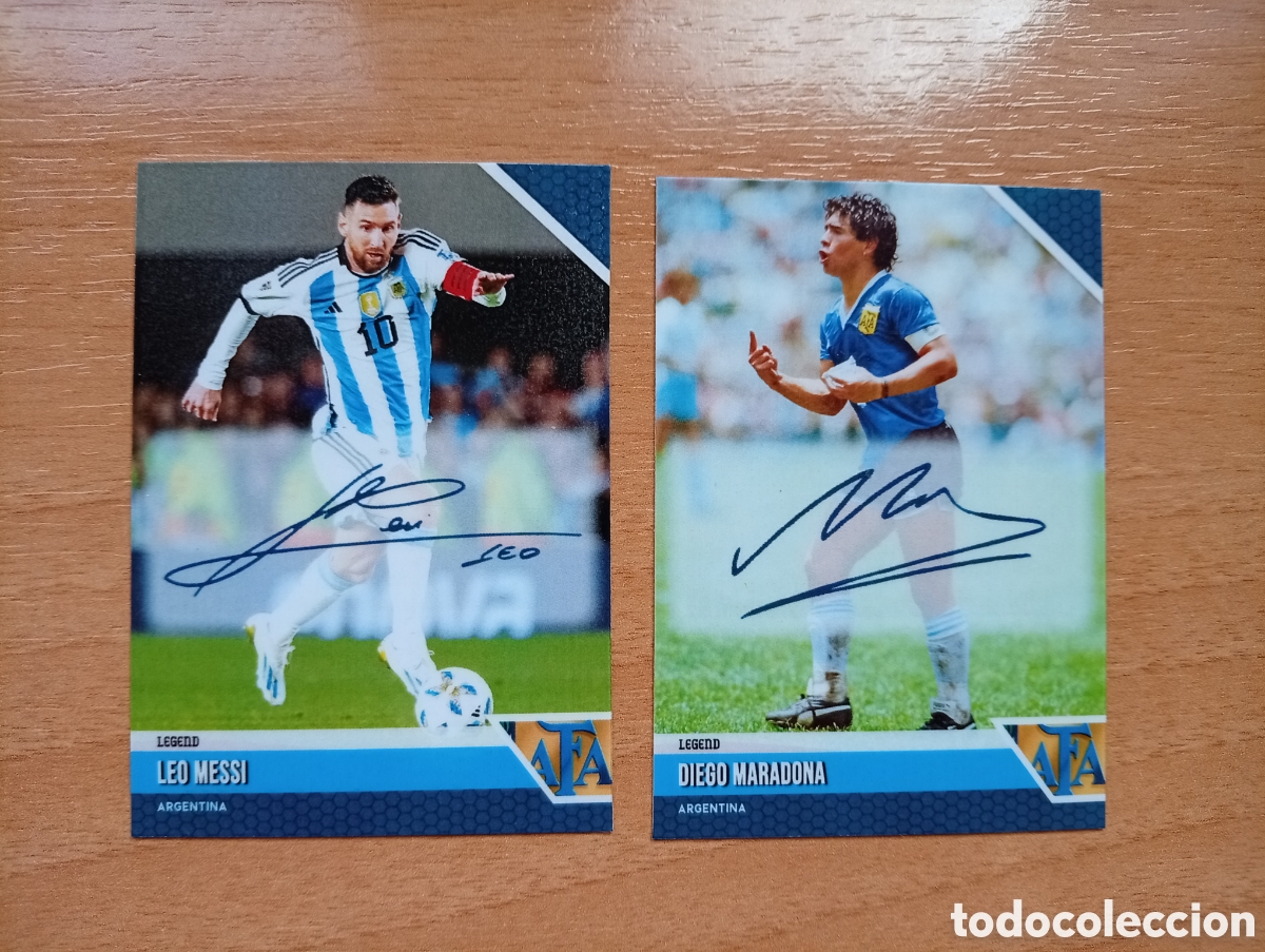 Cartes &agrave; collectionner de Football: Auto Messi-maradona Argentina custom card