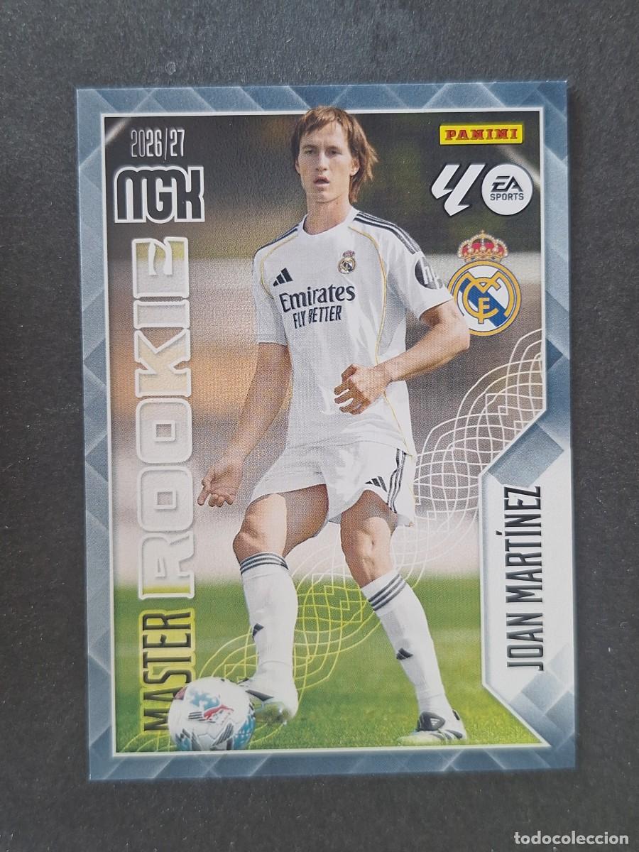 Cromos de f&uacute;tbol: L1 JOAN MARTINEZ REAL MADRID MASTER ROOKIE 413 PANINI MEGACRACKS 2026 2027 26 27
