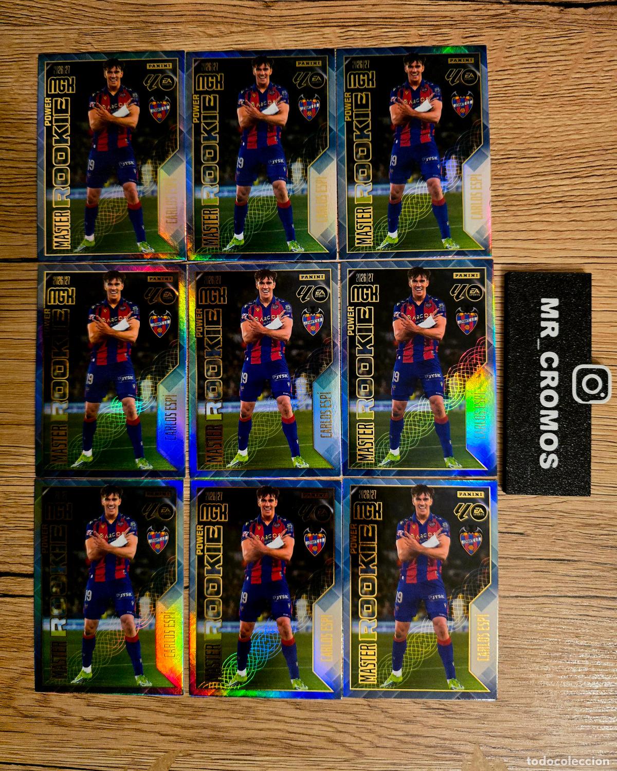 Cromos de f&uacute;tbol: LOTE 9 CARDS MEGACRACKS 26/27 CARD STARS POWER ON 25