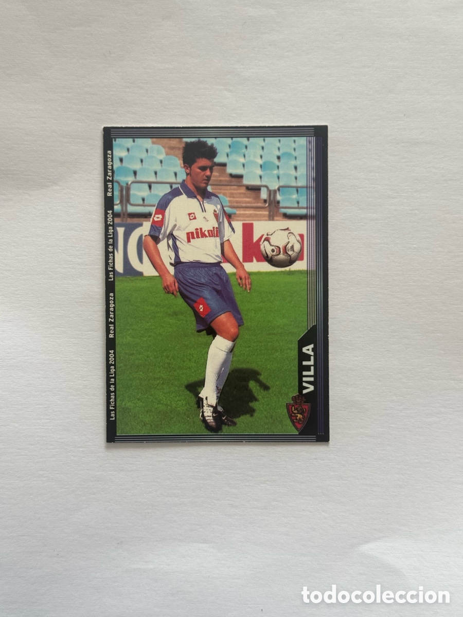 Cromos de f&uacute;tbol: Cromo David Villa - Real Zaragoza - Las Fichas de la Liga 2004 Mundicromo - N&ordm; 538