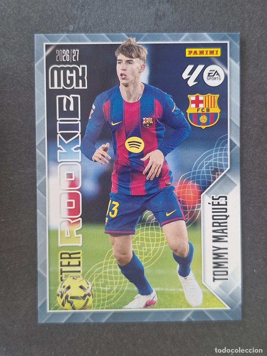 Cromos de f&uacute;tbol: L1 TOMMY MARQUES F. C. BARCELONA MASTER ROOKIE 420 PANINI MEGACRACKS 2026 2027 26 27
