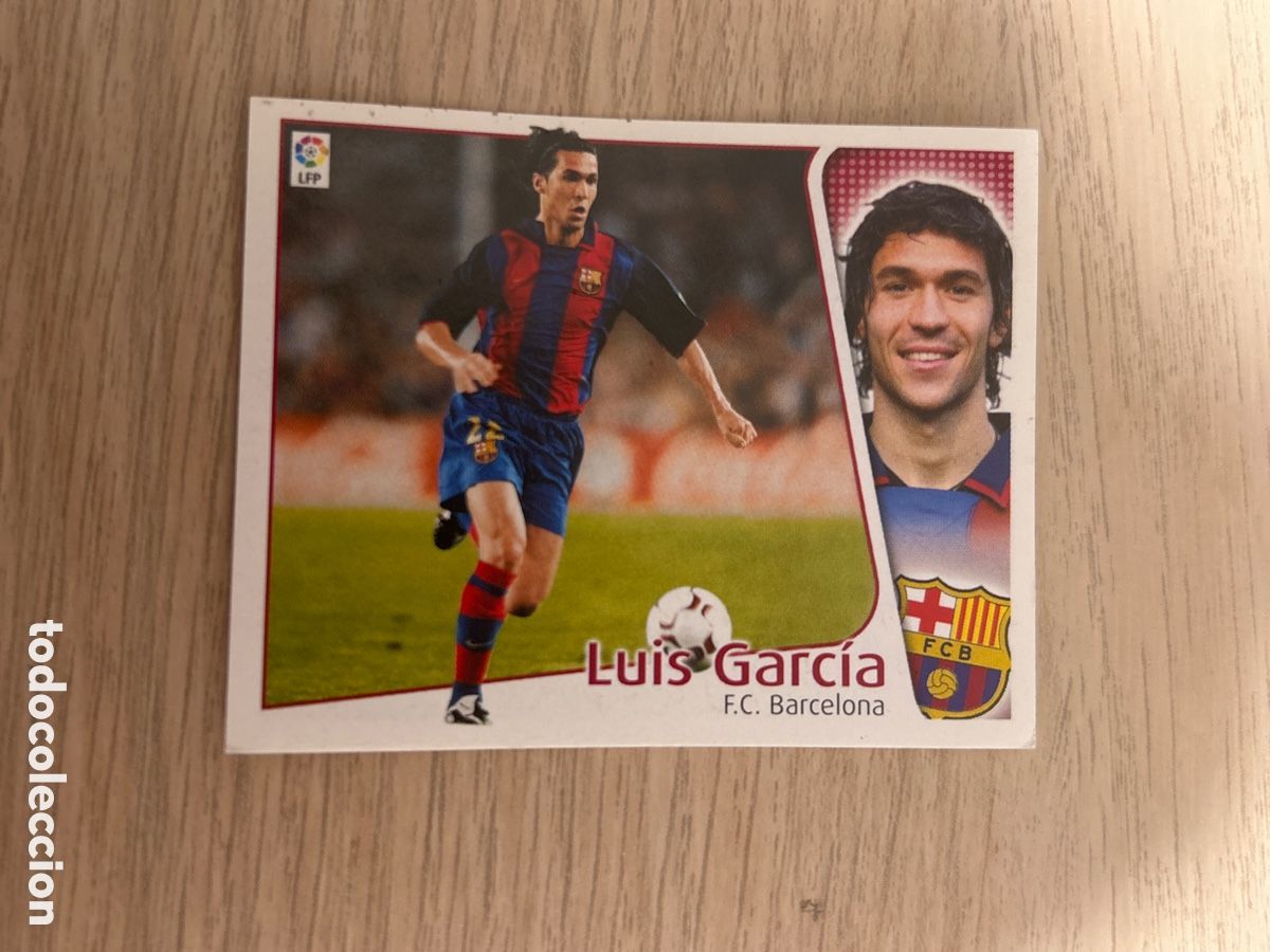 Figurine di Calcio: LUIS GARCIA BAJA BARCELONA LIGA ESTE 2004 2005 04 05 NUNCA PEGADO SIN PEGAR