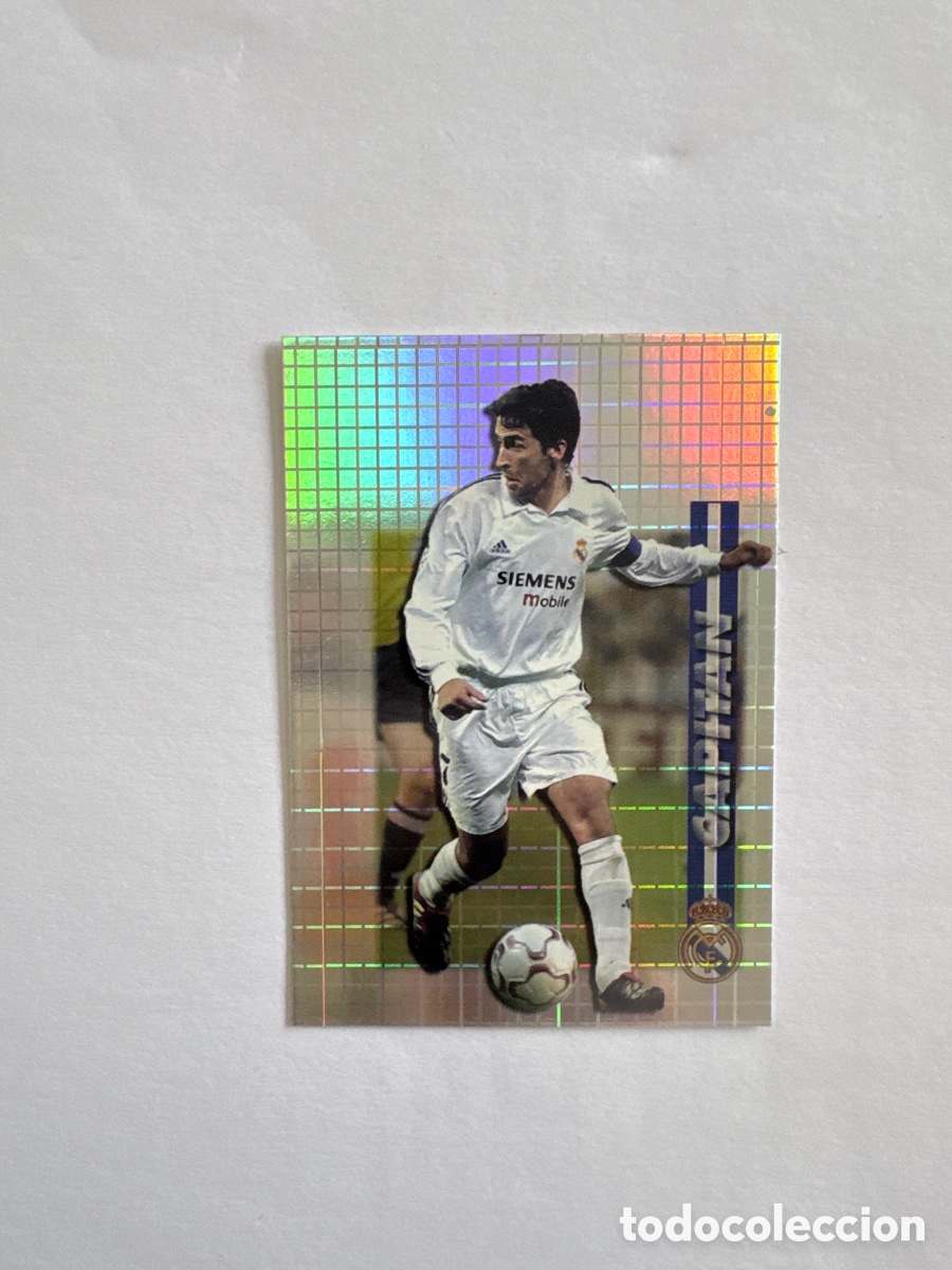 Fu&szlig;ball-Sticker: Cromo Raul Gonzalez Capitan Real Madrid Holografico Metalizado - Mundicromo 2004
