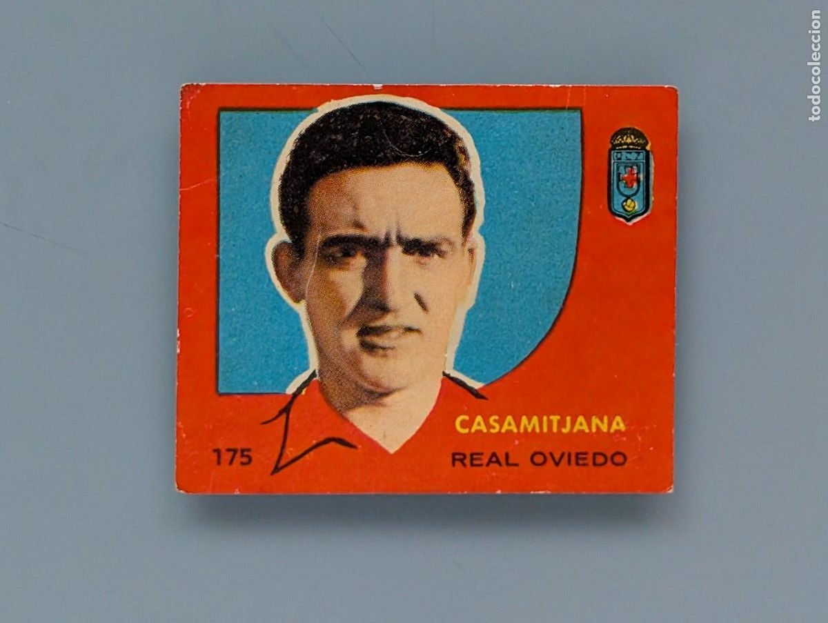 Cromos de Futebol: RARO CROMO CARD CASAMITJANA OVIEDO 1958 1959 CAMPEONES BRUGUERA FOOTBALL FUTBOL ASTURIAS GIJON