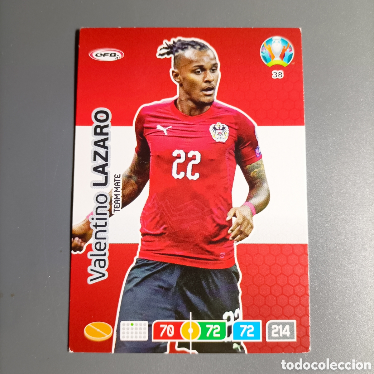 Fu&szlig;ball-Sticker: ADRENALYN Euro 2020. (AUSTRIA) №38 VALENTINO LAZARO