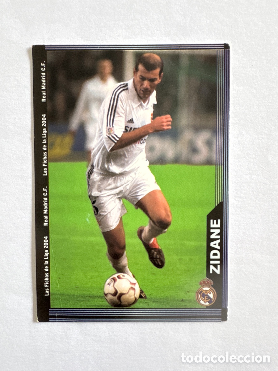 Cromos de Futebol: Cromo / Ficha Zinedine Zidane Real Madrid - Las Fichas de la Liga 2004 Mundicromo N&ordm; 504