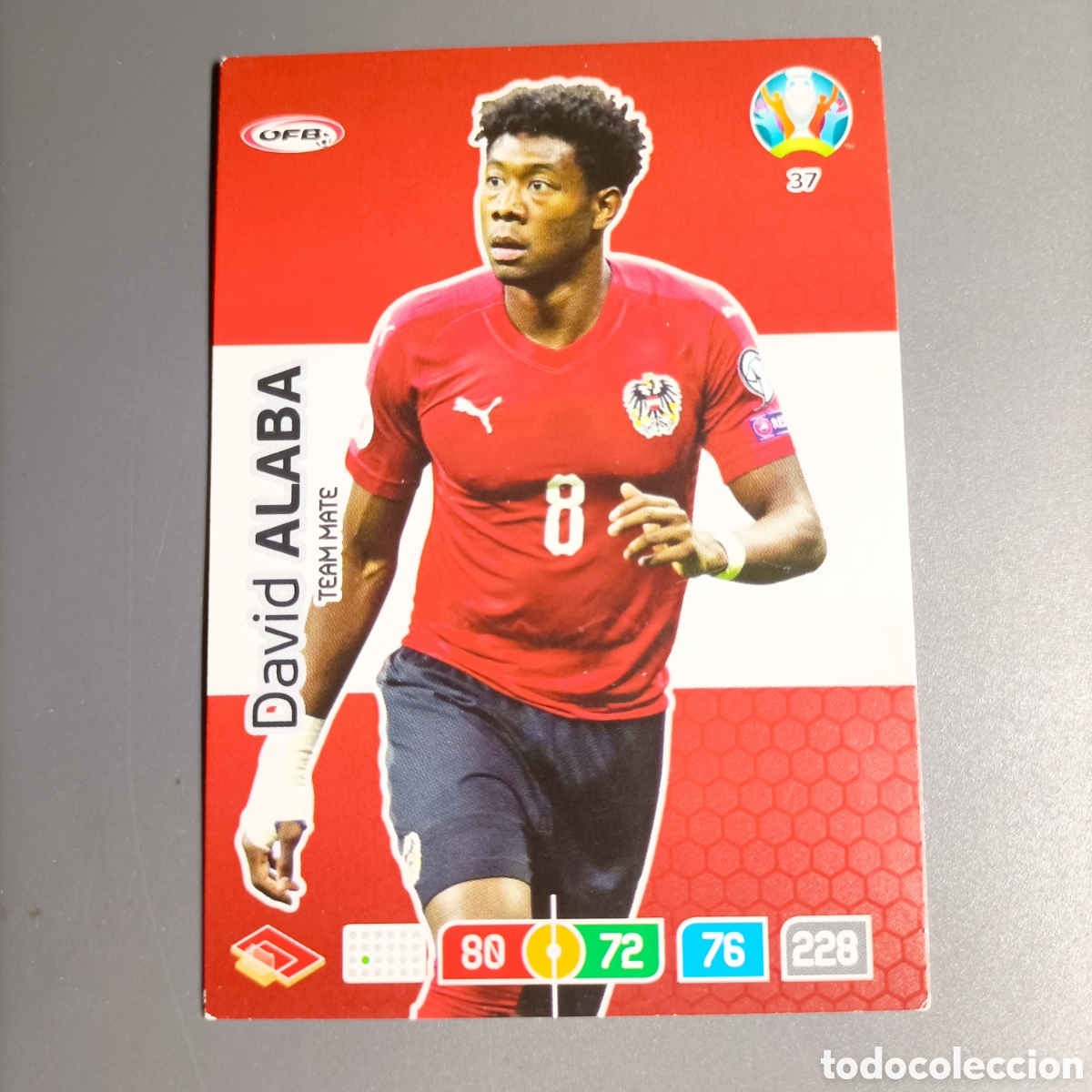 Cromos de f&uacute;tbol: ADRENALYN Euro 2020. (AUSTRIA) №37 DAVID ALABA