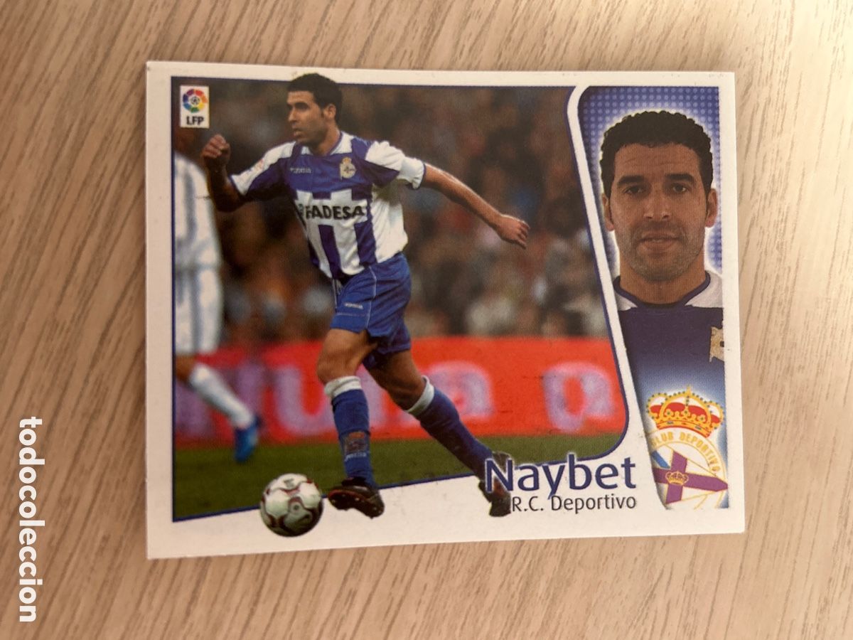Cromos de f&uacute;tbol: NAYBET BAJA DEPORTIVO DE LA CORU&Ntilde;A LIGA ESTE 2004 2005 04 05 NUNCA PEGADO SIN PEGAR