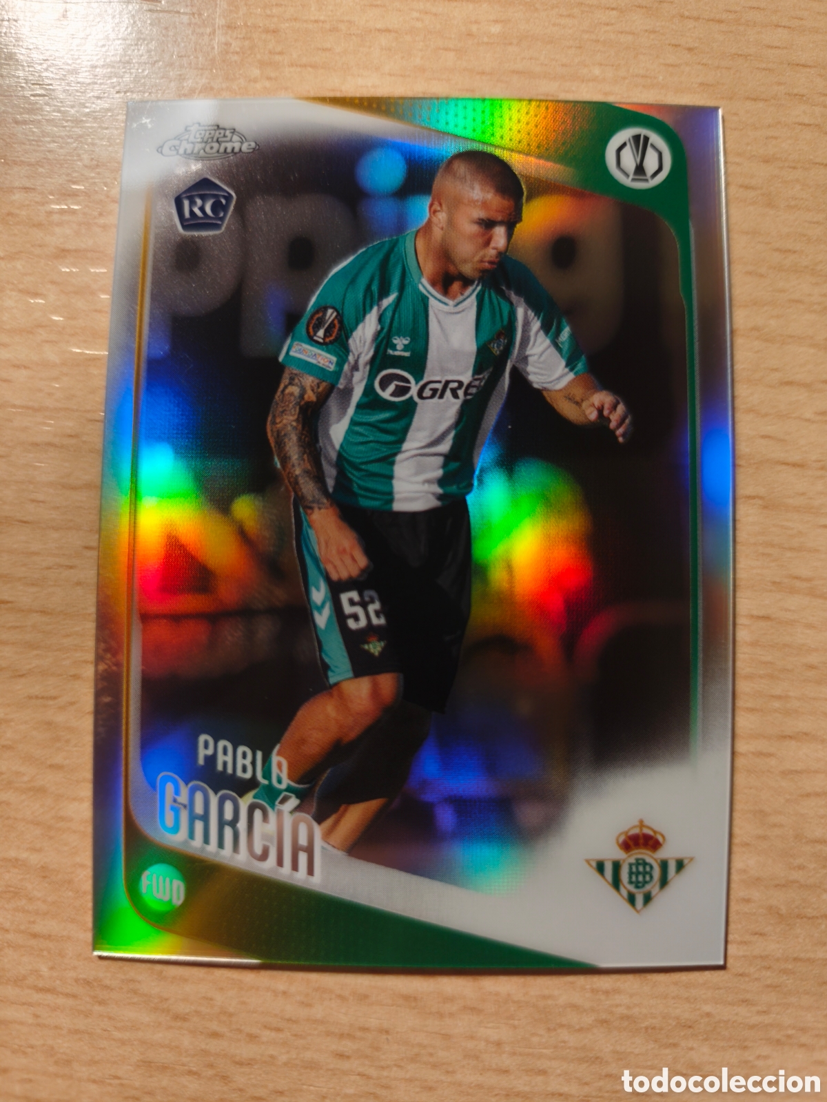 Cromos de f&uacute;tbol: 174 PABLO GARCIA RC REFRACTOR BETIS TOPPS CHROME 2026 2027 ROOKIE 26 27