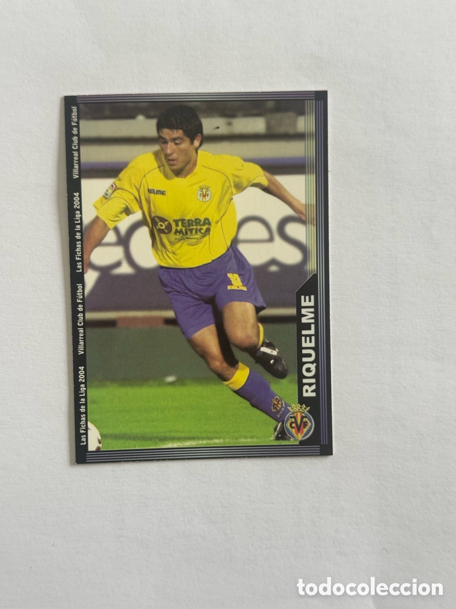 Cromos de f&uacute;tbol: Cromo / Ficha Juan Roman Riquelme Villarreal CF - Las Fichas de la Liga 2004 Mundicromo N&ordm; 631