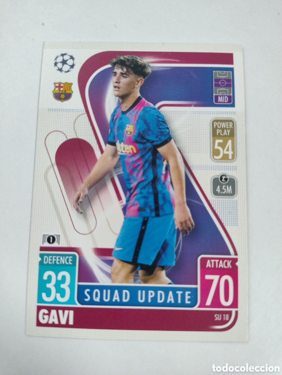 Cromos de f&uacute;tbol: SU 18 - Gavi - Barcelona - Topps Match Attax Extra 2021 - 2022 Squad Update