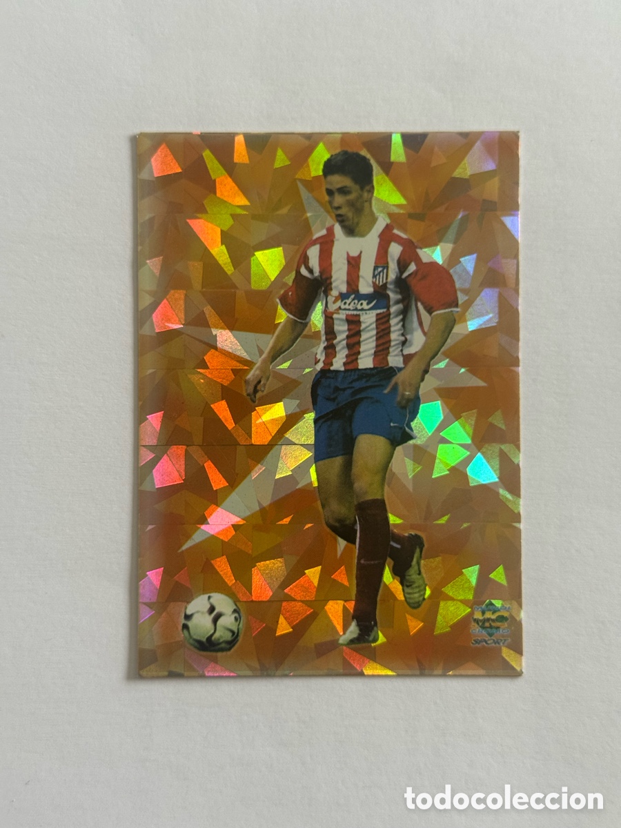 Cromos de f&uacute;tbol: Cromo / Ficha Fernando Torres Atletico de Madrid Holografico Super Ficha - Mundicromo 2003 N&ordm; 111