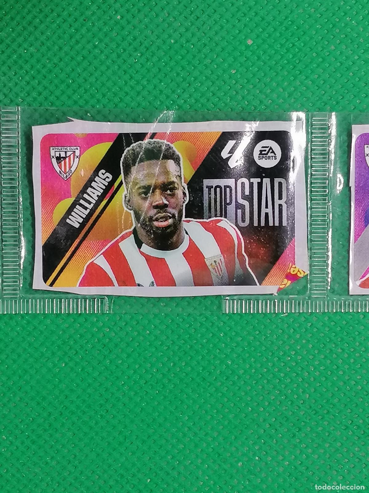 Cromos de f&uacute;tbol: WILLIAMS TOP STAR ATHLETIC CLUB BILBAO CHICLES SIN PEGAR ⚽ PANINI LIGA ESTE 25 26 2025 2026 ⚽