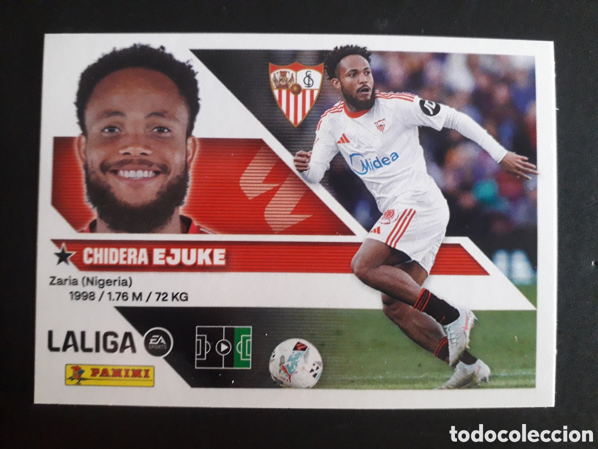 Cromos de f&uacute;tbol: EJUKE SEVILLA N&deg; 18 ED ESTE 2026 2027 26 27 SIN PEGAR PEDIDO M&Iacute;NIMO 3&euro;