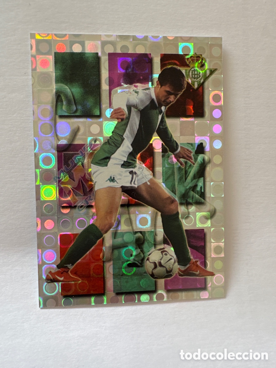 Cromos de f&uacute;tbol: Cromo / Ficha Joaquin Sanchez Real Betis Holografico Super Ficha - Mundicromo 2004 N&ordm; 145