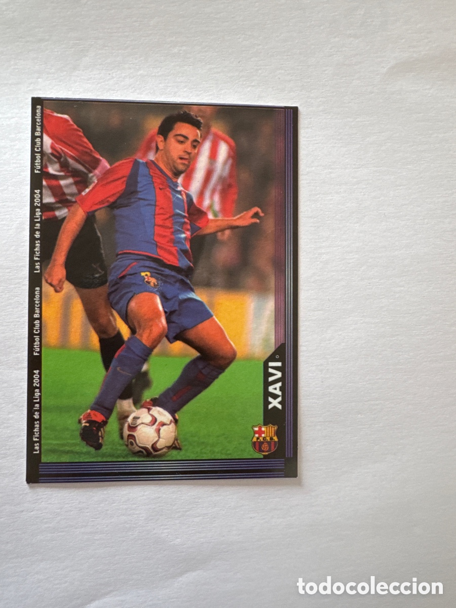 Fu&szlig;ball-Sticker: Cromo / Ficha Xavi Hernandez FC Barcelona - Las Fichas de la Liga 2004 Mundicromo N&ordm; 066