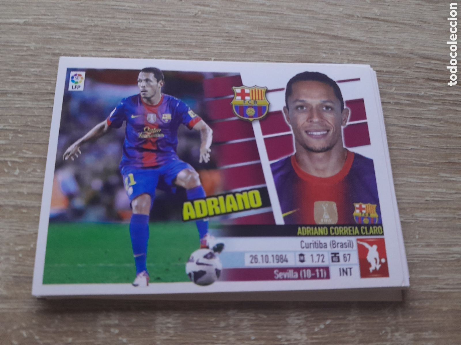 Fu&szlig;ball-Sticker: Liga este 2013 2014 13 14 panini n&deg; 8a adriano barcelona