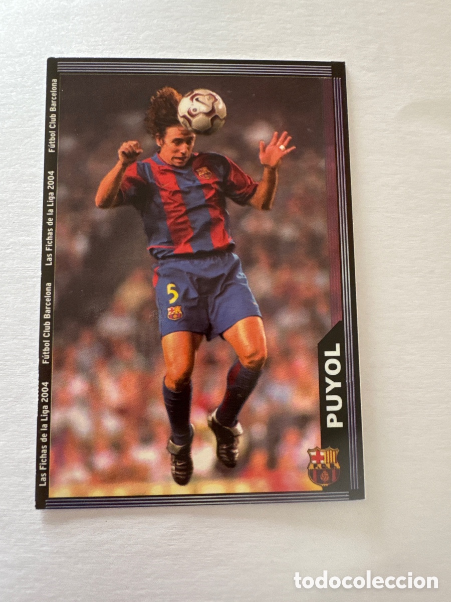 Cromos de Futebol: Cromo / Ficha Carles Puyol FC Barcelona - Las Fichas de la Liga 2004 Mundicromo N&ordm; 058