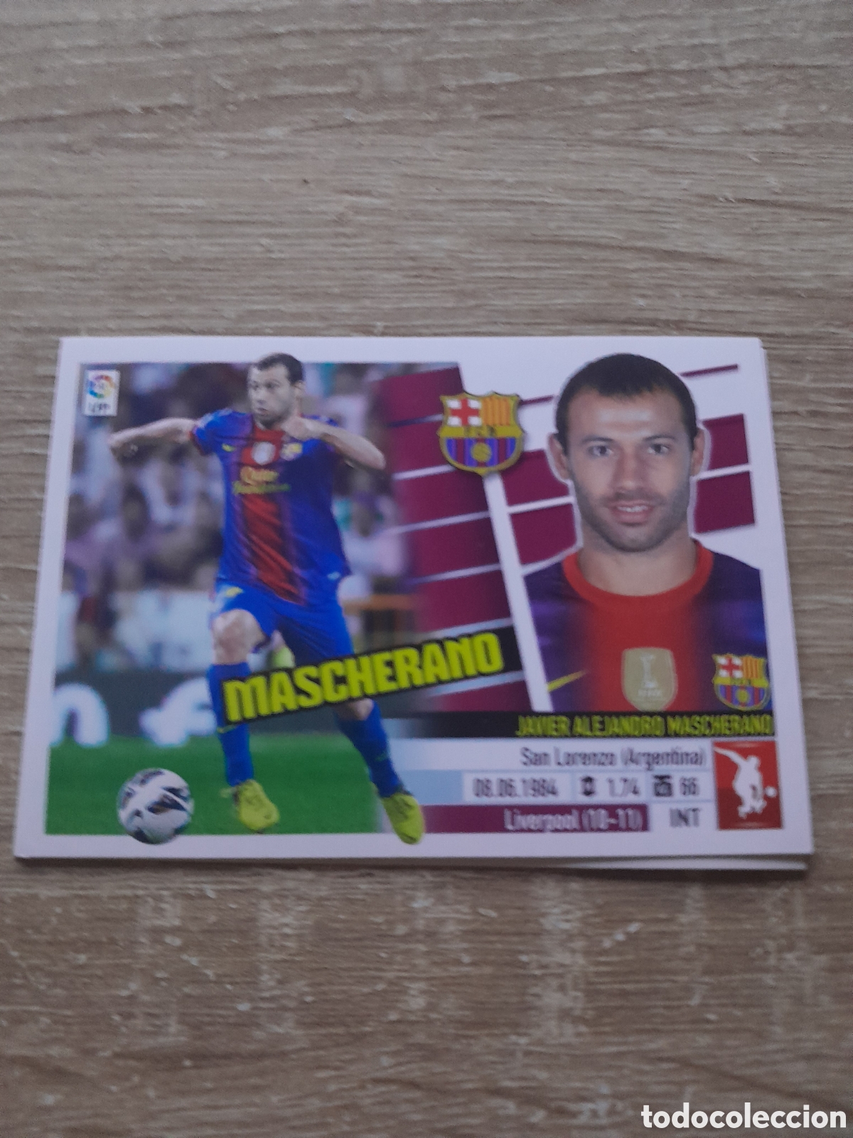 Fu&szlig;ball-Sticker: Liga este 2013 2014 13 14 panini n&deg; 5 mascherano barcelona