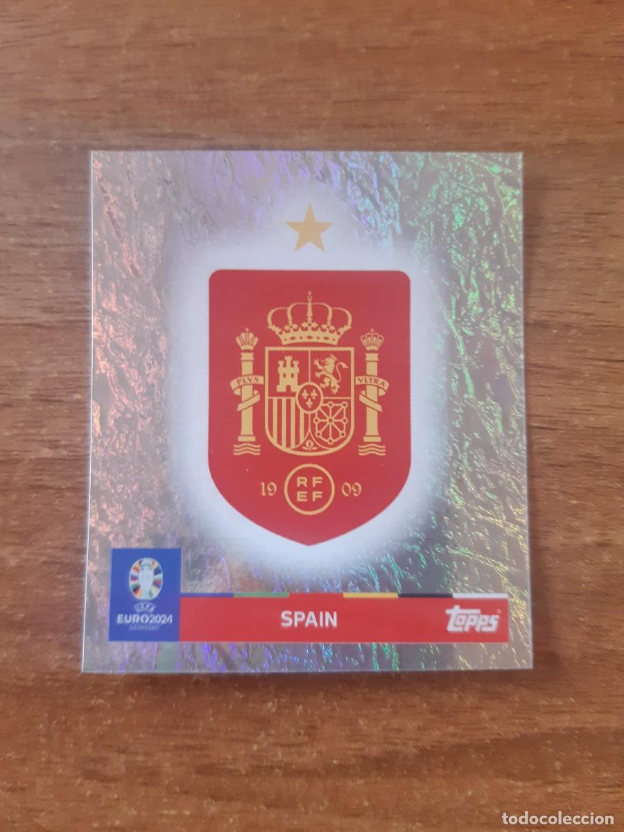 Cromos de f&uacute;tbol: ESP 1 ESCUDO SPAIN ESPA&Ntilde;A EURO 2024 TOPPS STICKERS EUROCOPA ALEMANIA 2024. NUEVO SIN PEGAR