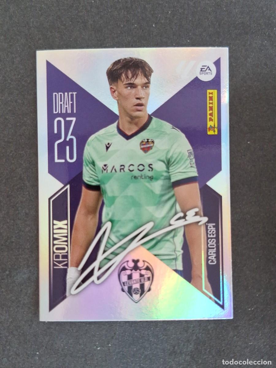 Cromos de f&uacute;tbol: L1 CARLOS ESPI LEVANTE U. D. DRAFT 23 KROMIX LIGA ESTE 2026 2027 26 27 NUNCA PEGADO SIN PEGAR