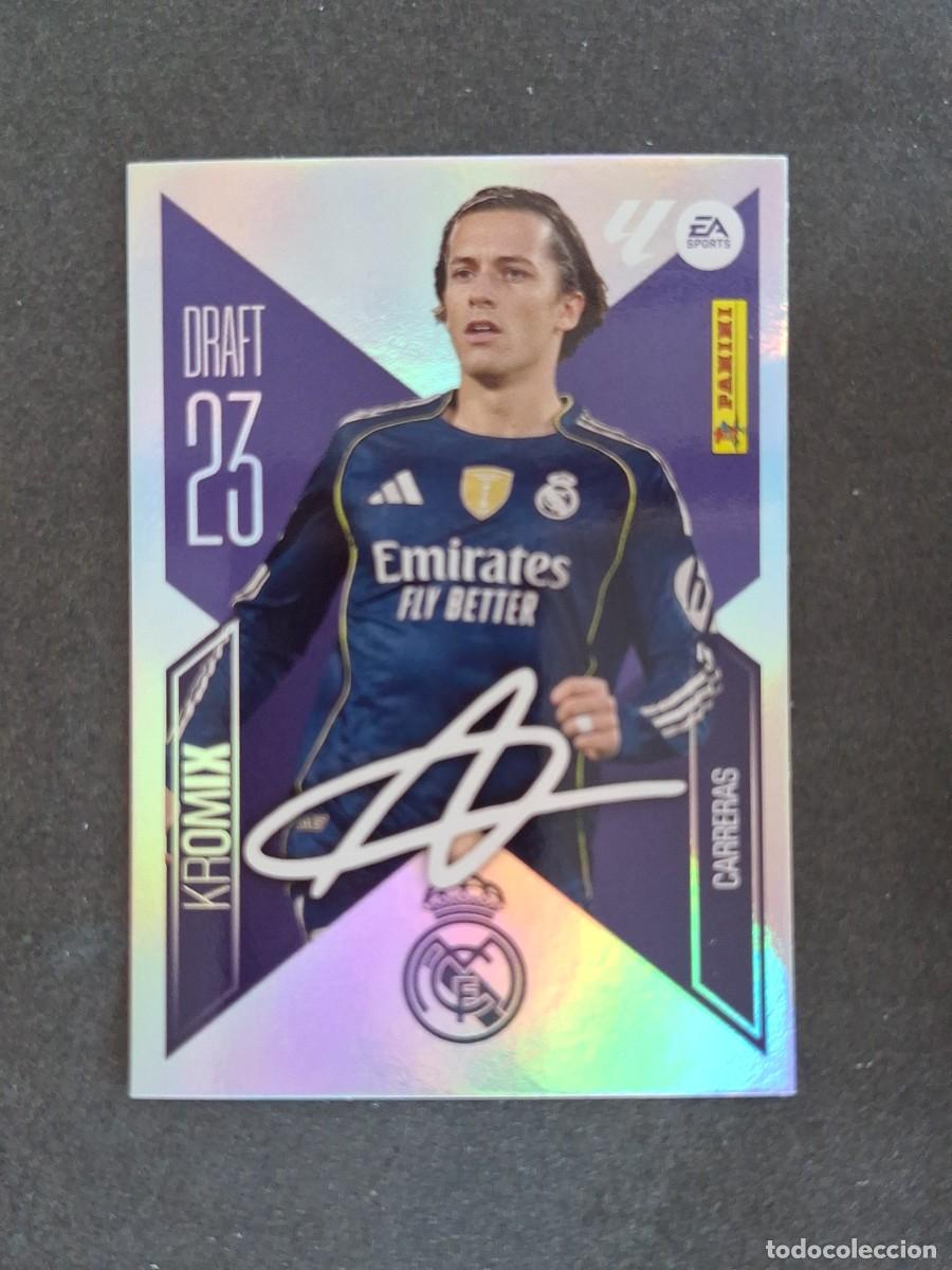 Cromos de f&uacute;tbol: L1 CARRERAS REAL MADRID DRAFT 23 KROMIX LIGA ESTE 2026 2027 26 27 NUNCA PEGADO SIN PEGAR