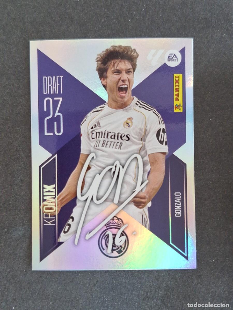 Football Stickers: L1 GONZALO REAL MADRID DRAFT 23 KROMIX LIGA ESTE 2026 2027 26 27 NUNCA PEGADO SIN PEGAR