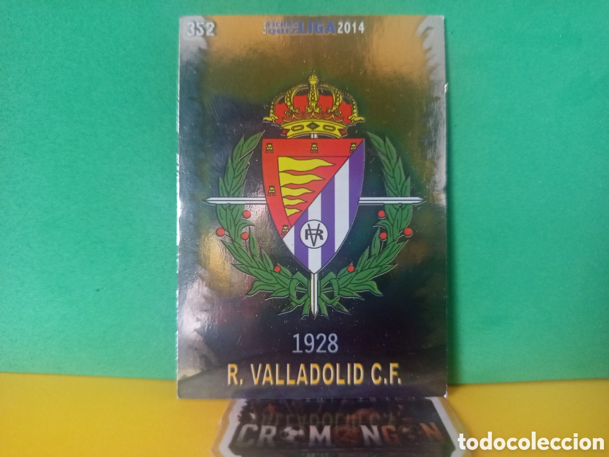 Cromos de f&uacute;tbol: ❇️ CROMO ⚽ CARD ESCUDO VALLADOLID 352 FICHAS LIGA QUIZ GAME 2014 13 14 2013 2014 MUNDICROMO ❇️