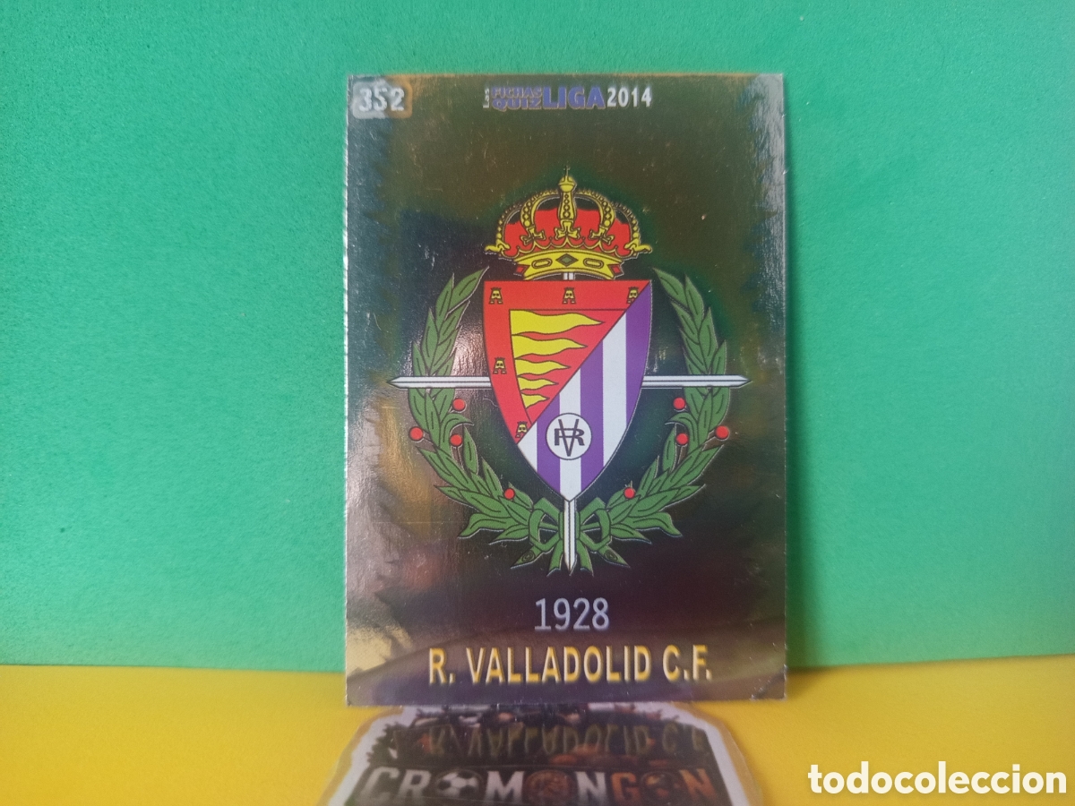 Cromos de f&uacute;tbol: ❇️ CROMO ⚽ CARD ESCUDO VALLADOLID 352 FICHAS LIGA QUIZ GAME 2014 13 14 2013 2014 MUNDICROMO ❇️