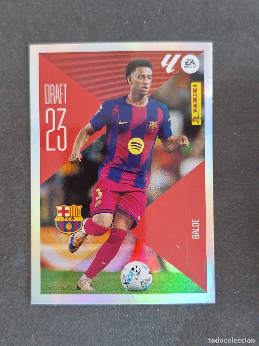 Cromos de f&uacute;tbol: L1 BALDE F. C. BARCELONA DRAFT 23 LIGA ESTE 2026 2027 26 27 NUNCA PEGADO SIN PEGAR