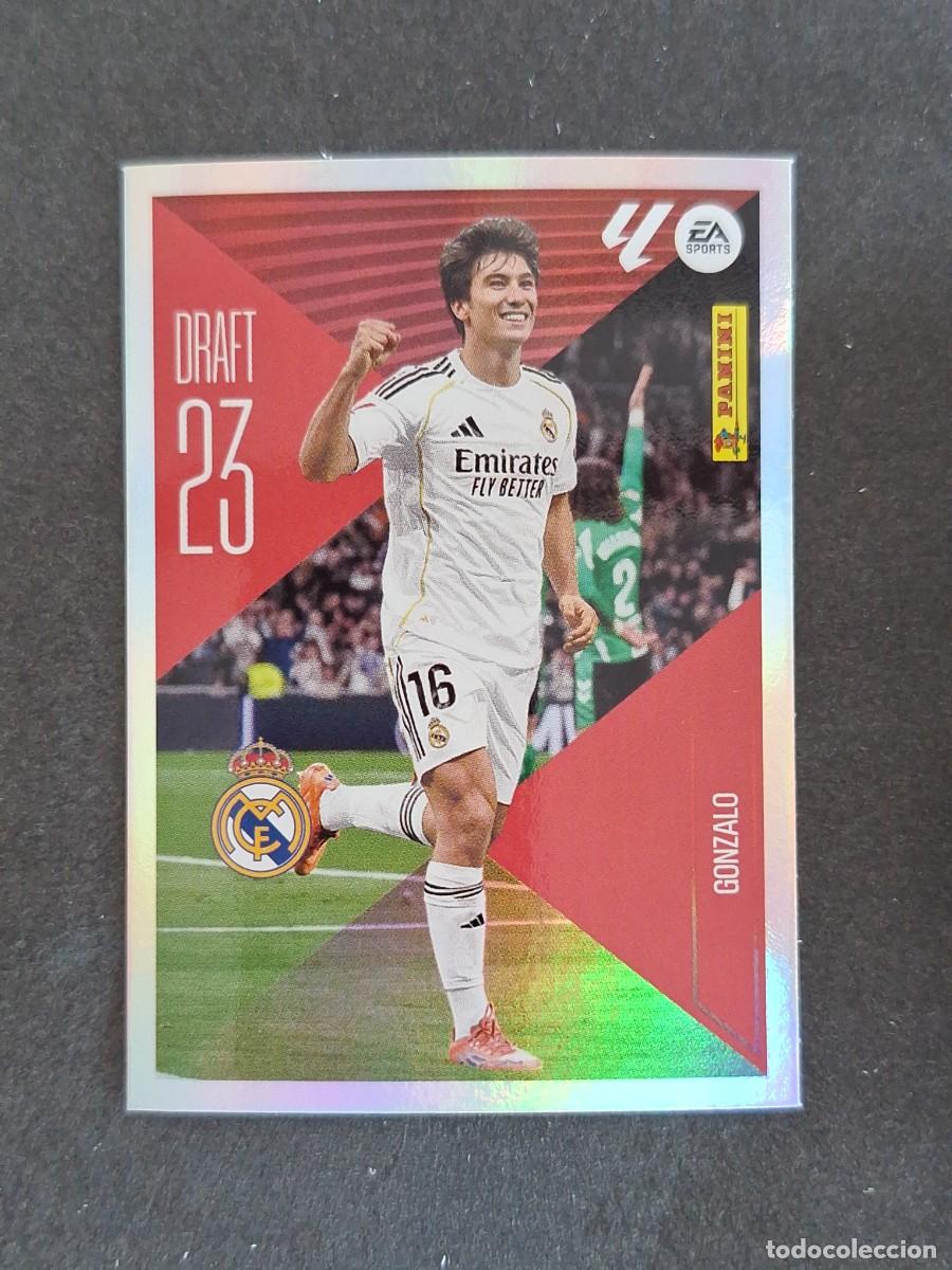 Fu&szlig;ball-Sticker: L1 GONZALO REAL MADRID DRAFT 23 LIGA ESTE 2026 2027 26 27 NUNCA PEGADO SIN PEGAR