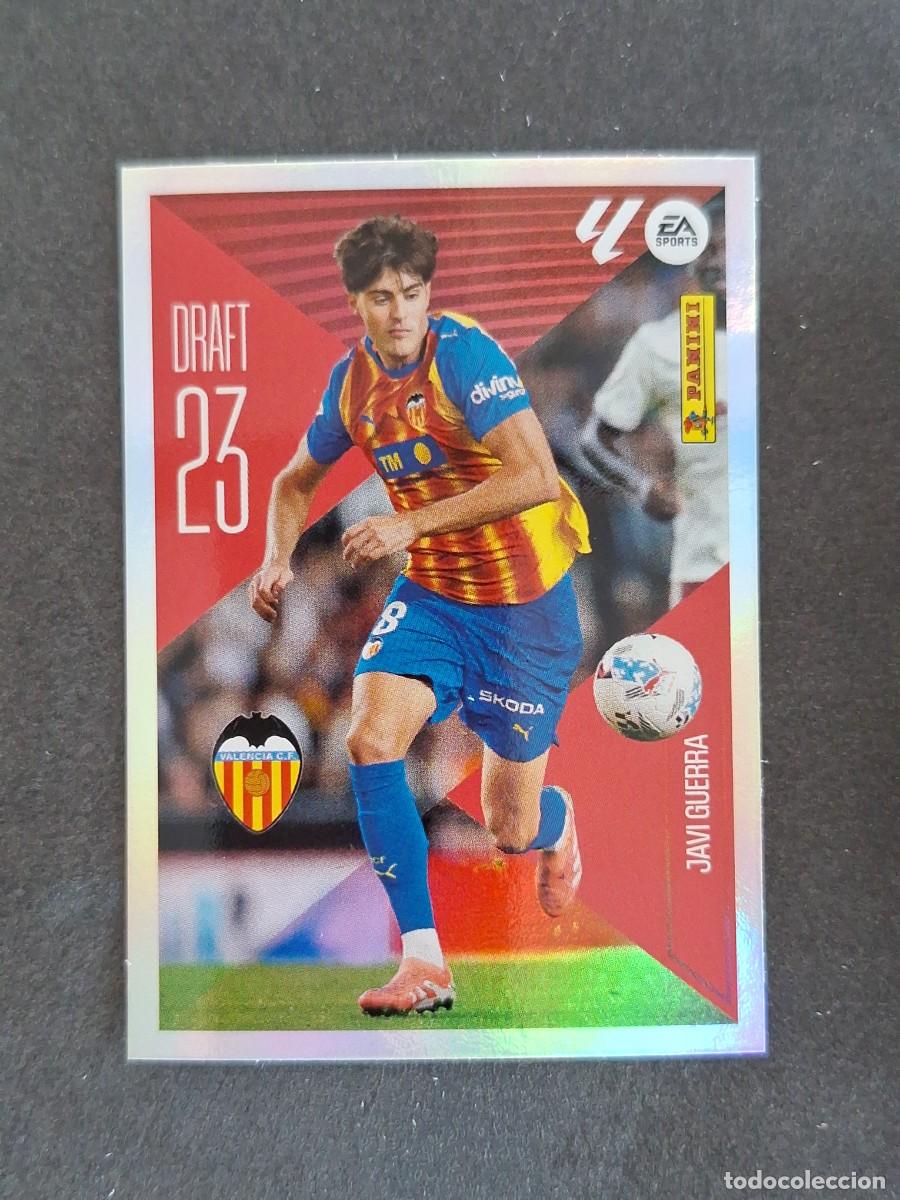 Fu&szlig;ball-Sticker: L1 JAVI GUERRA VALENCIA C. F. DRAFT 23 LIGA ESTE 2026 2027 26 27 NUNCA PEGADO SIN PEGAR