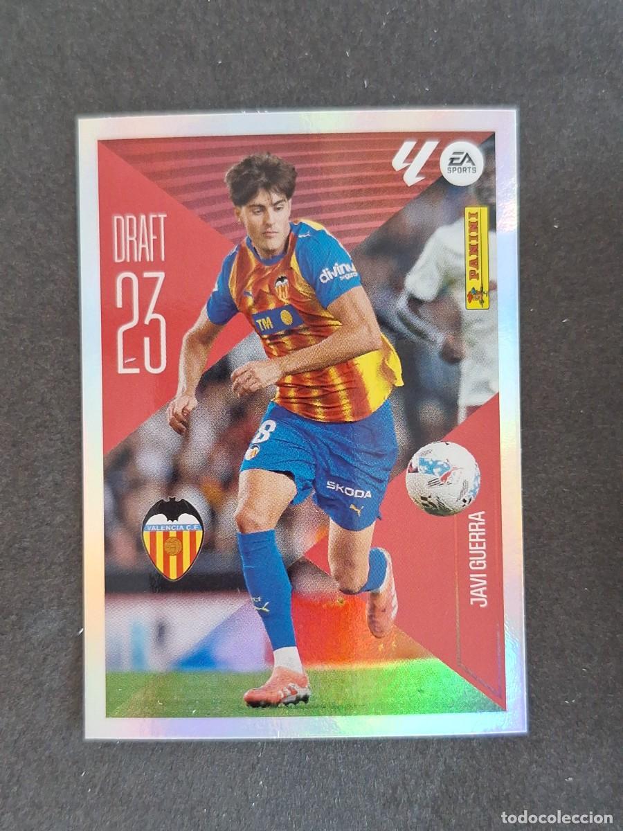 Fu&szlig;ball-Sticker: L1 JAVI GUERRA VALENCIA C. F. DRAFT 23 LIGA ESTE 2026 2027 26 27 NUNCA PEGADO SIN PEGAR