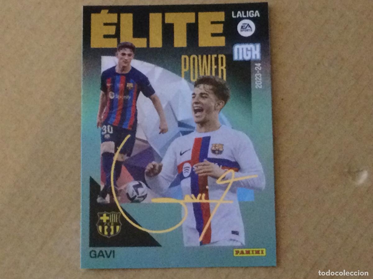 Cromos de f&uacute;tbol: Cromo panini megacracks 2023-24 Gavi Barcelona Elite power