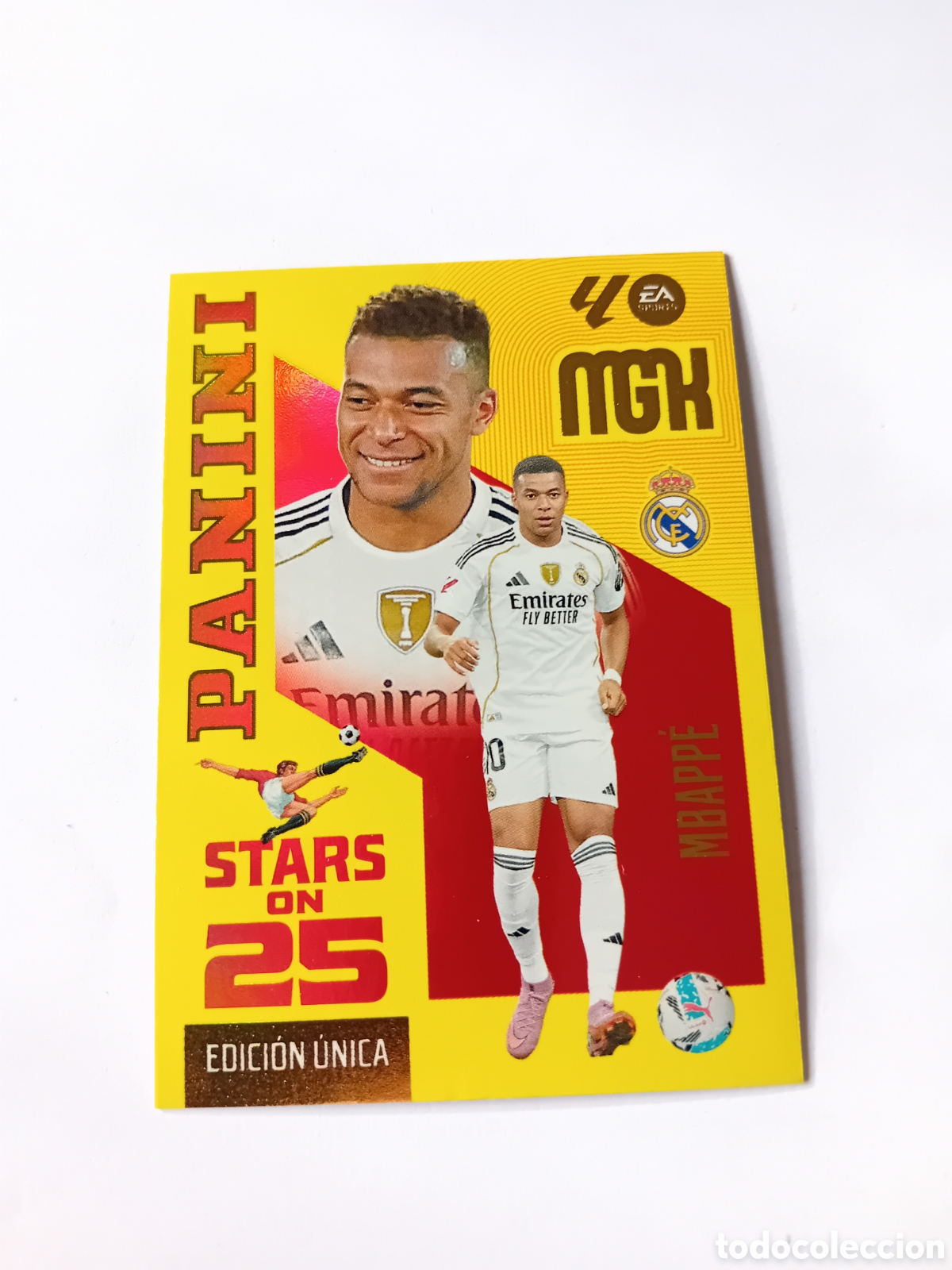 Cromos de f&uacute;tbol: Mbappe Stars on 25 Edici&oacute;n Unica 450 Real Madrid 26 27 2026 2027 Megacracks MGK Panini Nuevo