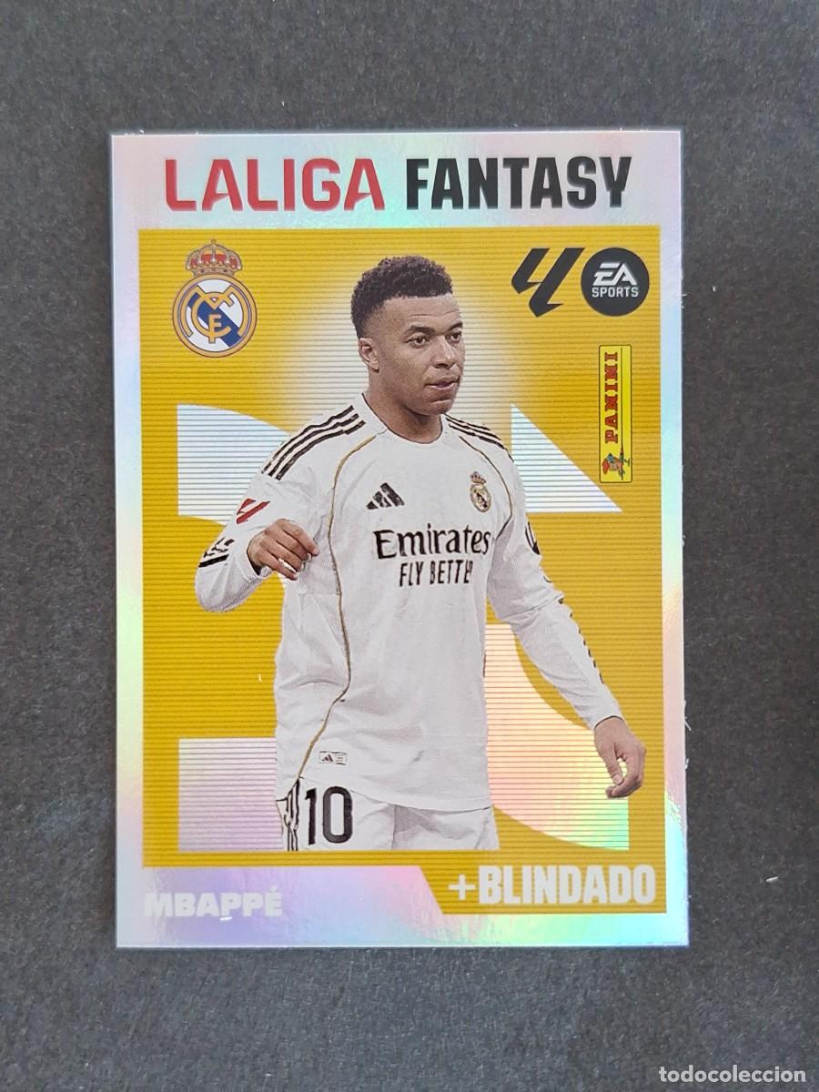 Cromos de f&uacute;tbol: L1 MBAPPE REAL MADRID LA LIGA FANTASY + BLINDADO LIGA ESTE 2026 2027 26 27 NUNCA PEGADO