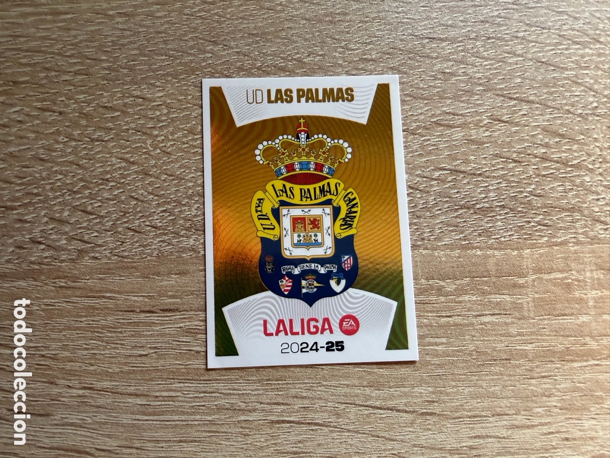 Cromos de f&uacute;tbol: 1 ESCUDO UD LAS PALMAS LALIGA EA SPORTS COLECCI&Oacute;N LIGA ESTE EDICIONES ESTE 2024 2025 24 25 PANINI