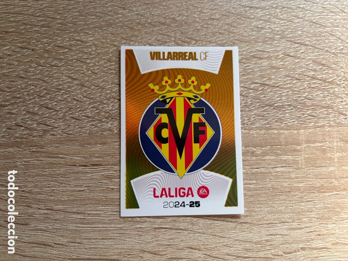 Cromos de f&uacute;tbol: 1 ESCUDO VILLARREAL CF LALIGA EA SPORTS COLECCI&Oacute;N LIGA ESTE EDICIONES ESTE 2024 2025 24 25 PANINI