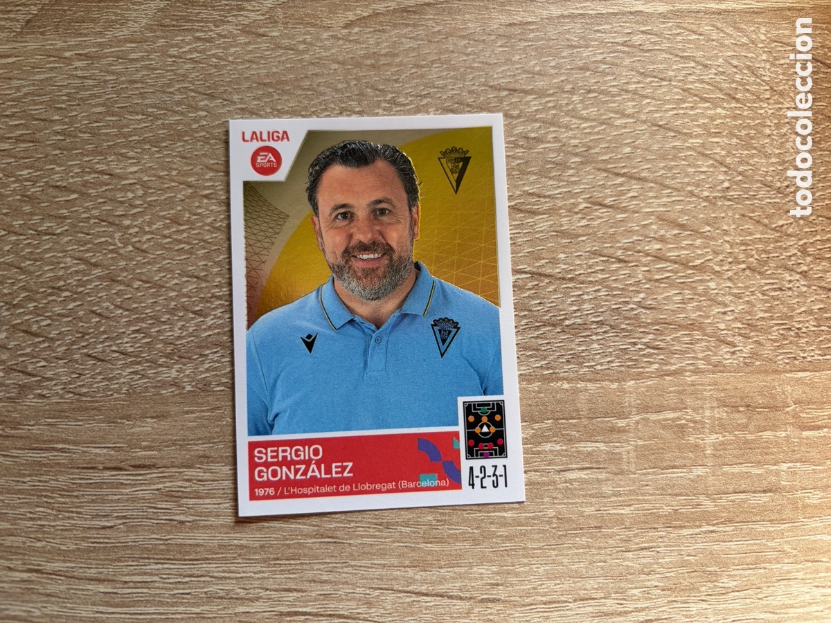 Cromos de f&uacute;tbol: 2 SERGIO GONZ&Aacute;LEZ ENTRENADOR C&Aacute;DIZ CF LALIGA EA SPORTS COLECCI&Oacute;N LIGA ESTE EDICIONES ESTE 2023 2024