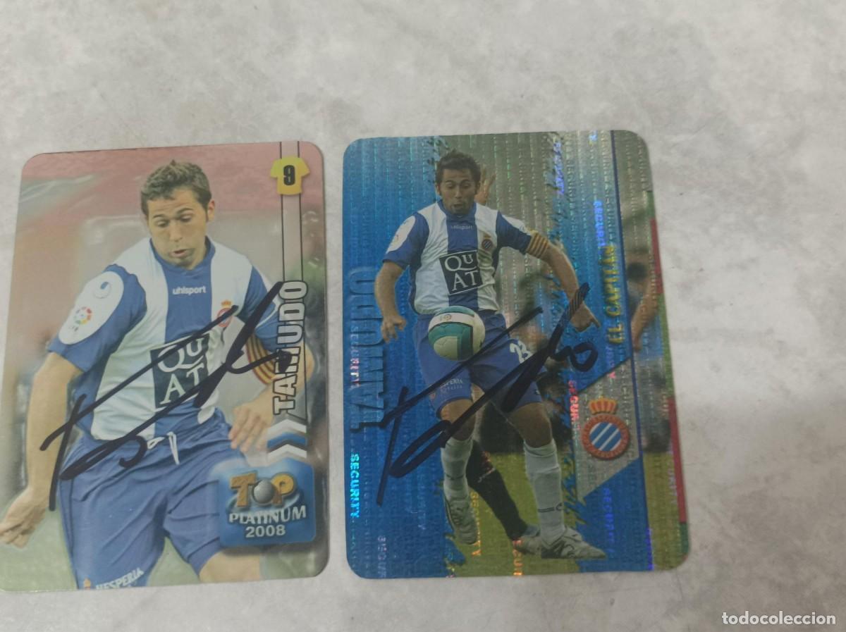 Cromos de f&uacute;tbol: Cromos futbol firmados Tamudo