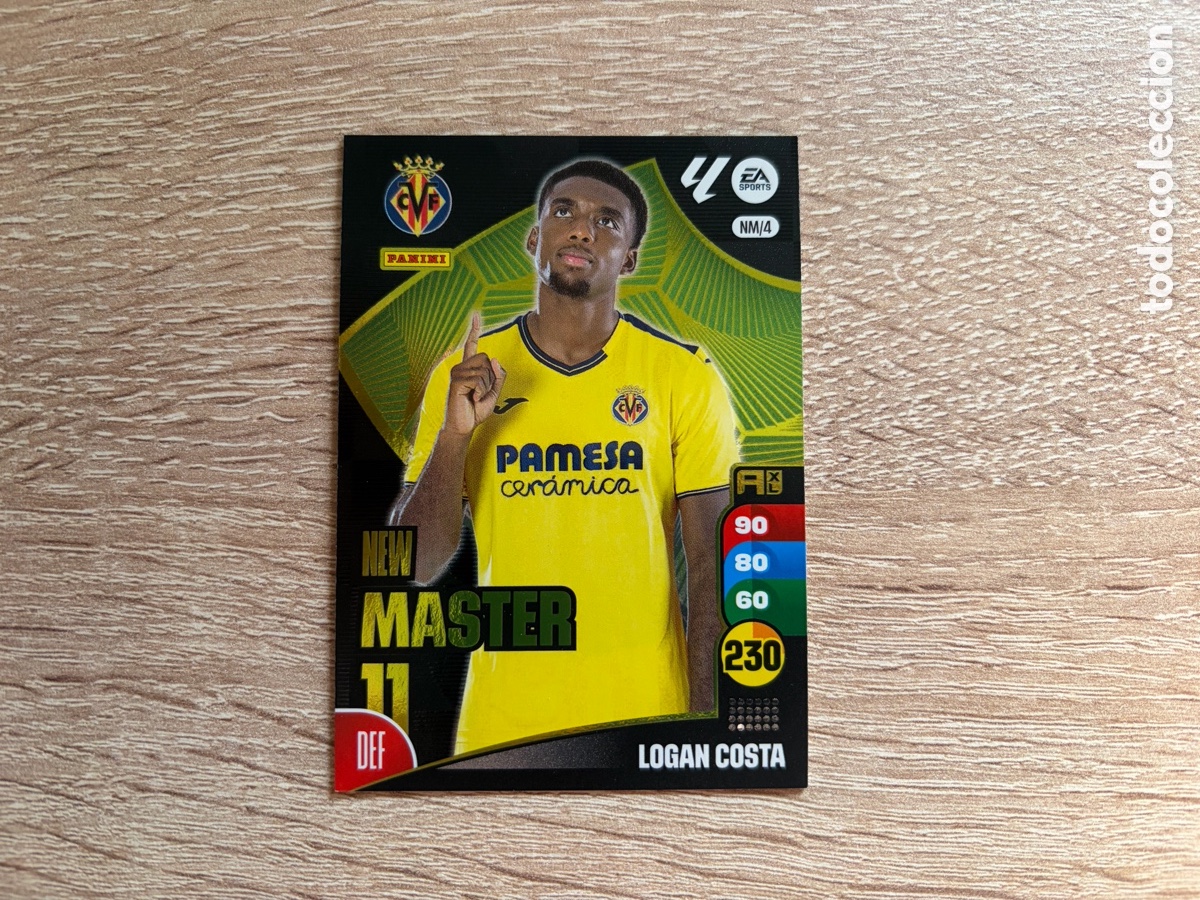 Cromos de f&uacute;tbol: NM/4 LOGAN COSTA NEW MASTER VILLARREAL CF ADRENALYN XL LALIGA 2024 2025 24 25 PANINI