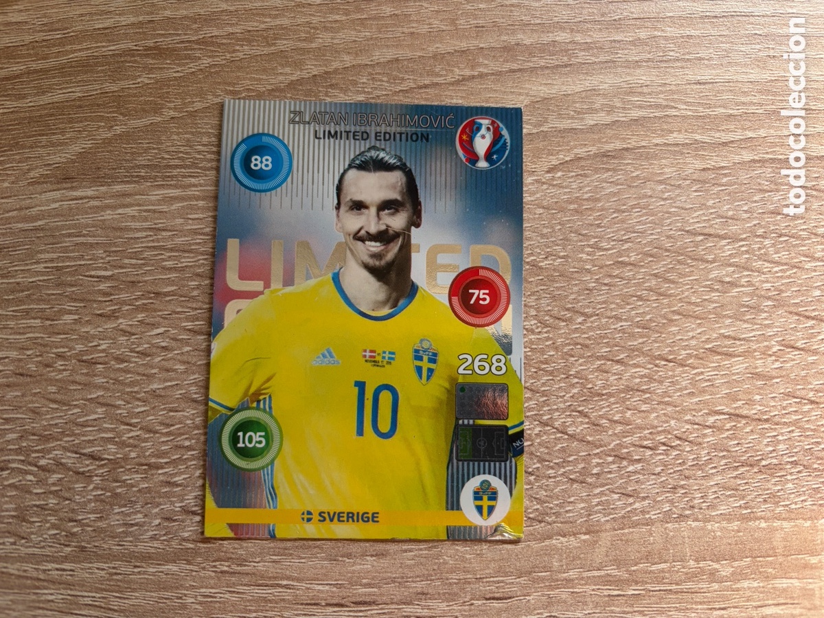 Cromos de f&uacute;tbol: ZLATAN IBRAHIMOVIC LIMITED EDITION SVERIGE SWEDEN ADRENALYN XL UEFA EURO 2016 PANINI